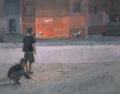 Pamono Katarzyna Zwolinska, Pigeons, Mixed Media Painting, 2012> Painting