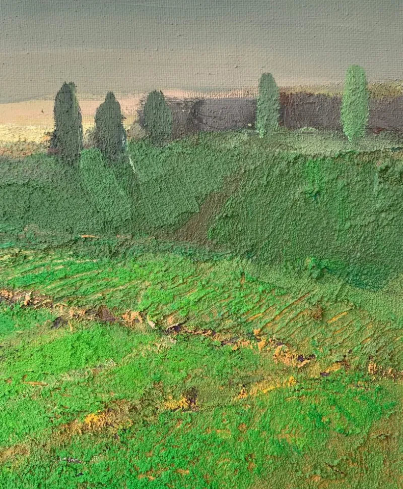 Outlet Pamono Katarzyna Zwolinska, Spring Tuscany, Mixed Media Painting, 2019