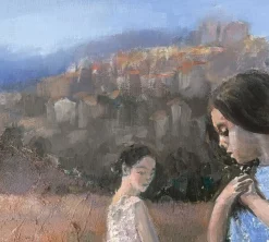 Pamono Katarzyna Zwolinska, Thoughtful, Mixed Media Painting, 2019><noscript><img width=
