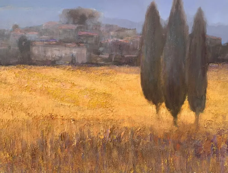 Hot Pamono Katarzyna Zwolinska, Towards the City, Mixed Media Painting, 2017