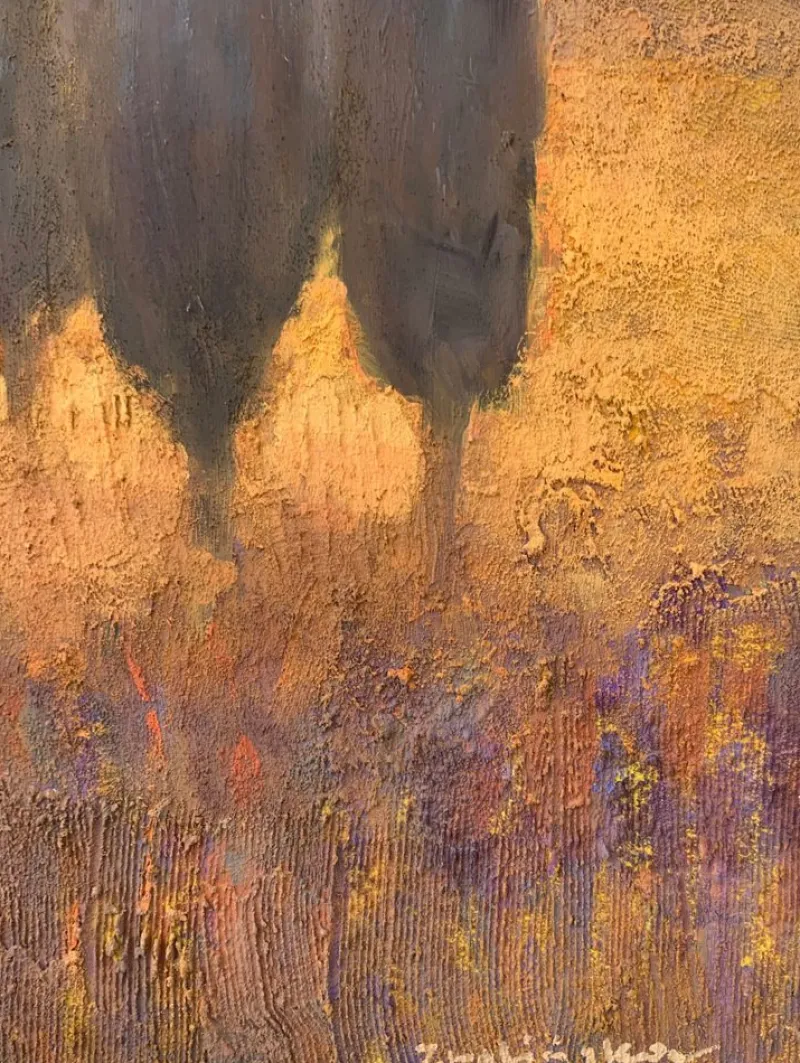 Hot Pamono Katarzyna Zwolinska, Towards the City, Mixed Media Painting, 2017