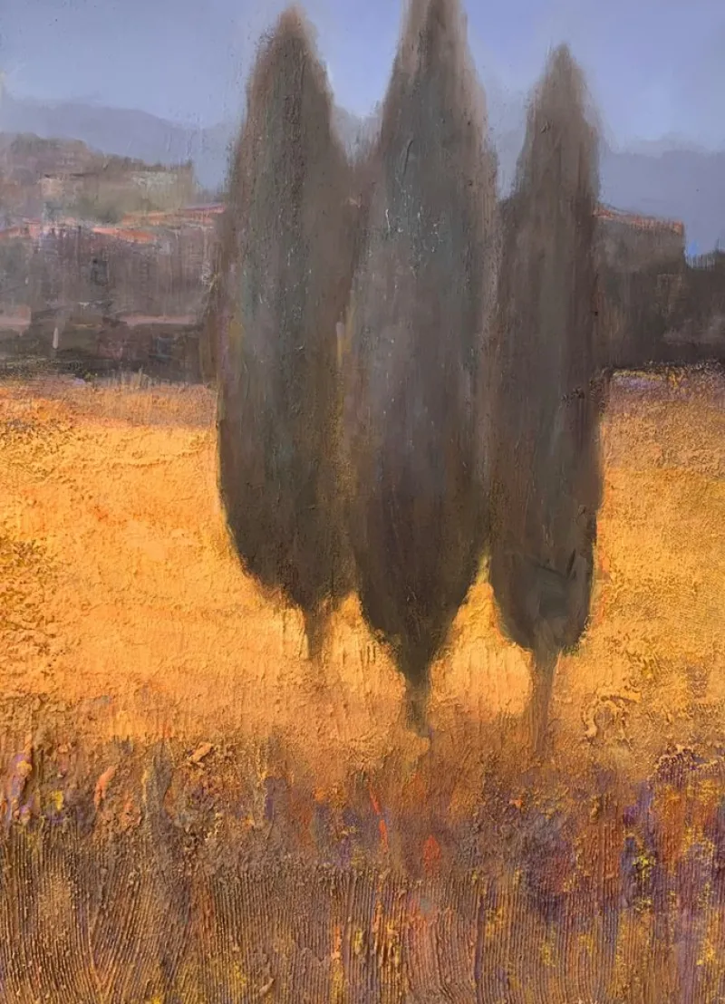 Hot Pamono Katarzyna Zwolinska, Towards the City, Mixed Media Painting, 2017