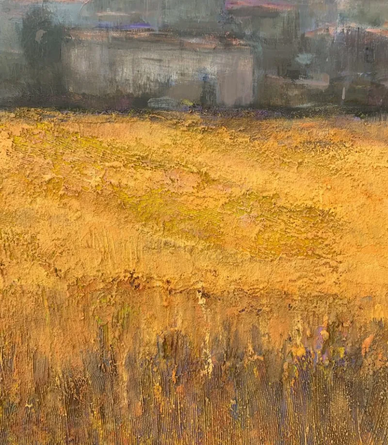 Hot Pamono Katarzyna Zwolinska, Towards the City, Mixed Media Painting, 2017