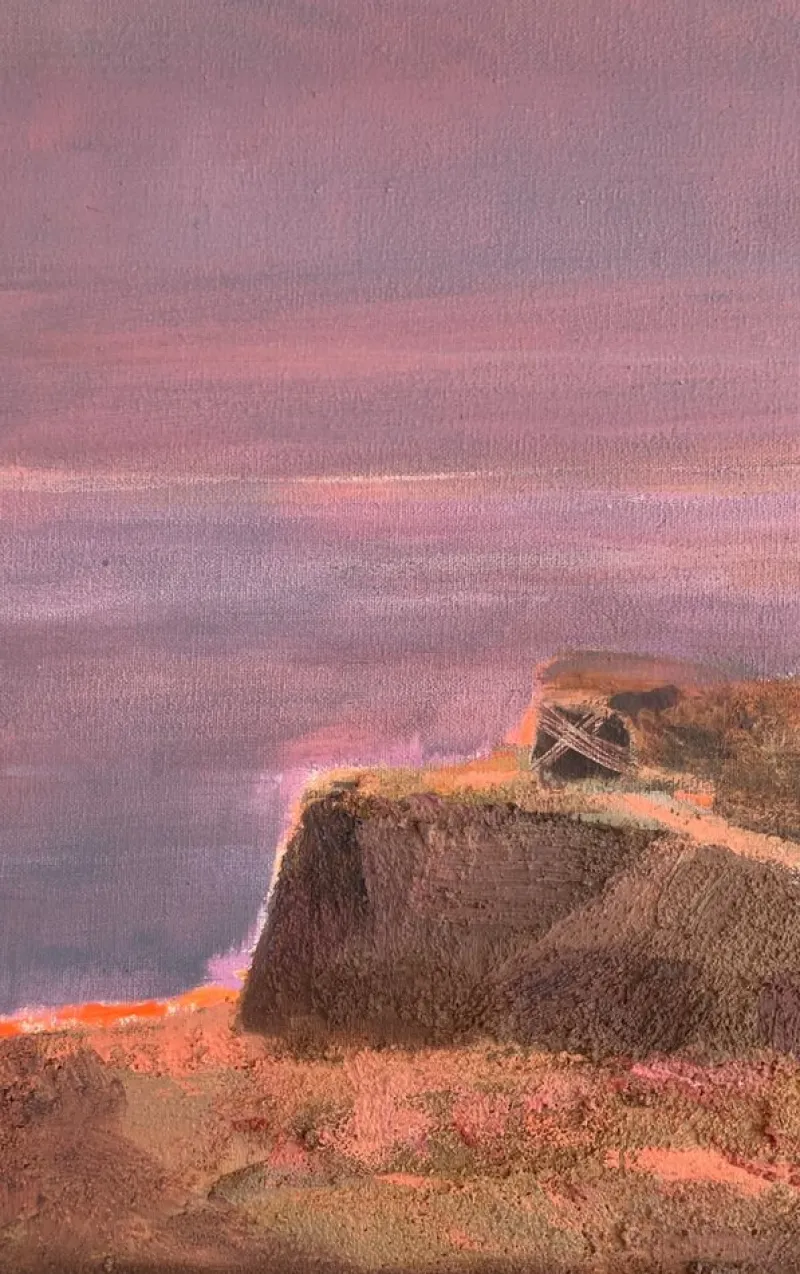 Pamono Katarzyna Zwolinska, Tuscany at Sunset, Mixed Media Painting, 2011> Painting
