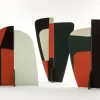 Best Pamono Kazimir Abstract Screens in Green, Red, White, & Black by Julia Dodza for Colé, Set of 3