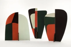 Best Pamono Kazimir Abstract Screens in Green, Red, White, & Black by Julia Dodza for Colé, Set of 3