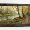 Clearance Pamono Kees Terlouw, Autumn Landscape, 1910, Canvas Painting, Framed