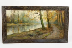 Clearance Pamono Kees Terlouw, Autumn Landscape, 1910, Canvas Painting, Framed