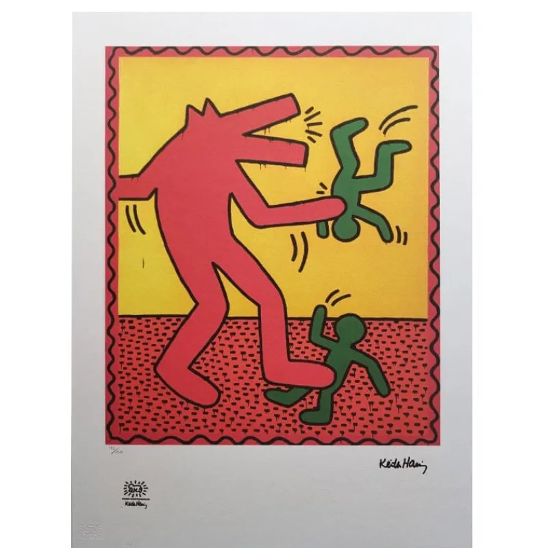 Pamono Keith Haring, Composition, Lithograph, 1990s> Mid-Century