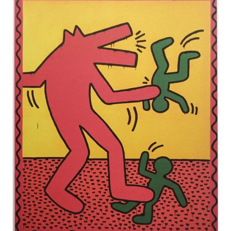 Pamono Keith Haring, Composition, Lithograph, 1990s> Mid-Century