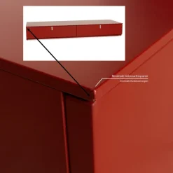 Discount Pamono Kettnacker Wooden Sideboard in Red