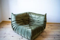 Outlet Pamono Khaki Velvet Living Room Set by Michel Ducaroy for Ligne Roset, 1970s, Set of 5