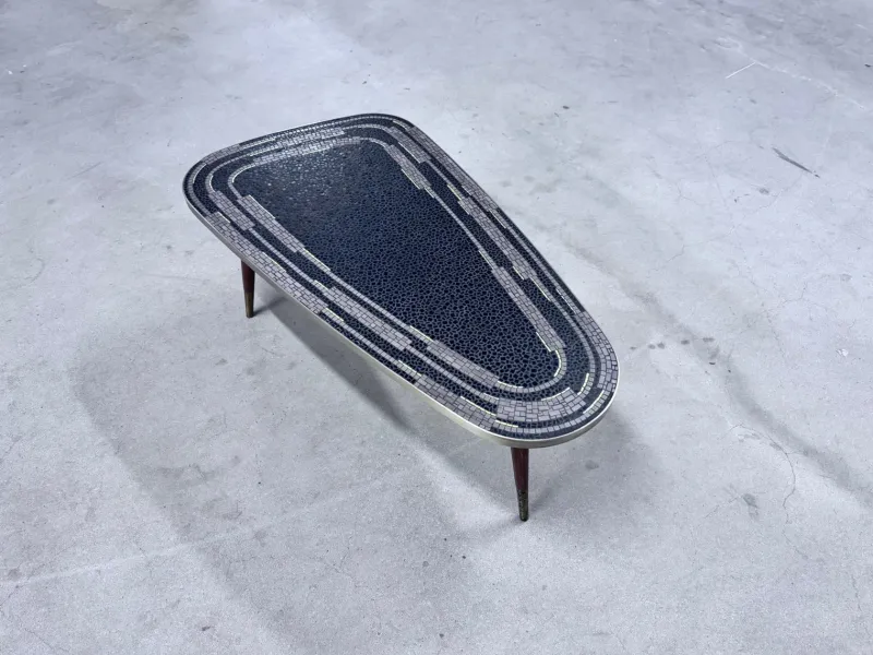 Hot Pamono Kidney-Shaped Mosaic Table, 1950s