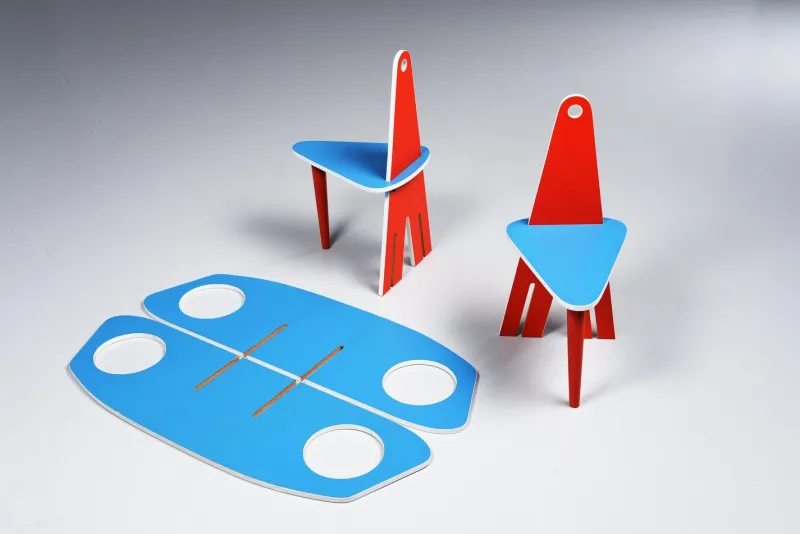 Pamono Kids Rocker and Chairs Set, Italy, 1960s> Children's Chairs