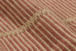 Pamono Kilim Rug in Beige and Red Textural Stripes from R&K Principal Jahanshah Nazmiyal> Carpets & Textiles|Carpets & Textiles