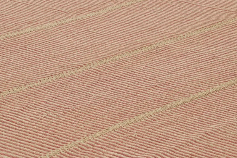 Pamono Kilim Rug in Beige and Red Textural Stripes from R&K Principal Jahanshah Nazmiyal> Carpets & Textiles|Carpets & Textiles