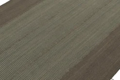 Pamono Kilim Rug in Brown and Blue Textural Stripes from R&K Principal Jahanshah Nazmiyal> Carpets & Textiles|Carpets & Textiles