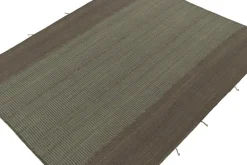 Pamono Kilim Rug in Brown and Blue Textural Stripes from R&K Principal Jahanshah Nazmiyal><noscript><img width=