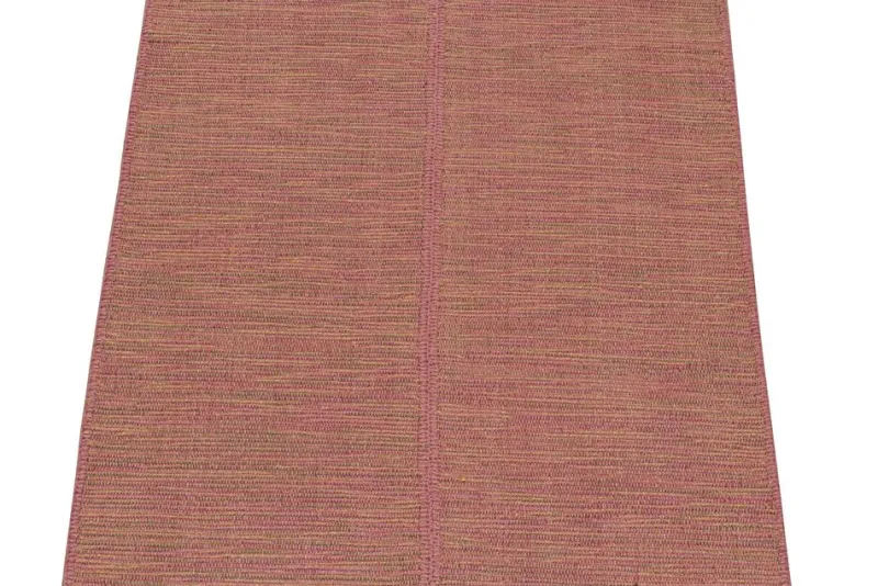 New Pamono Kilim Rug in Pink with Yellow and Green Accents from R&K Principal Jahanshah Nazmiyal