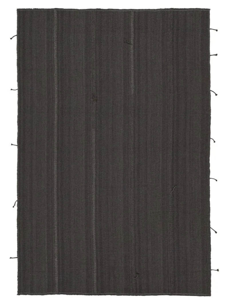 Pamono Kilim Rug in Slate Gray with Brown Accents from R&K Principal Jahanshah Nazmiyal> Carpets & Textiles|Carpets & Textiles