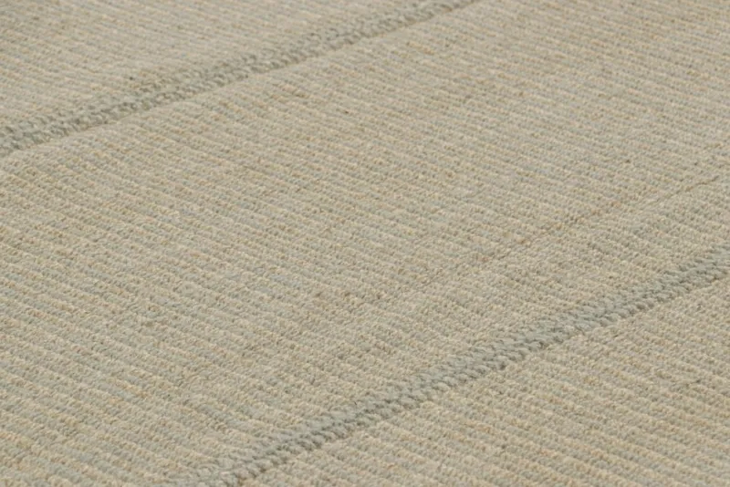Pamono Kilim Rug with Light Blue and Beige Textural Stripes from R&K Principal Jahanshah Nazmiyal> Carpets & Textiles|Carpets & Textiles