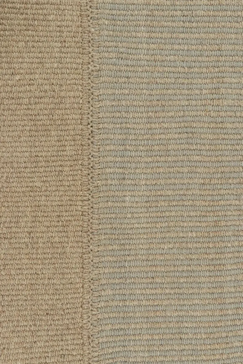 Pamono Kilim Rug with Light Blue and Beige Textural Stripes from R&K Principal Jahanshah Nazmiyal> Carpets & Textiles|Carpets & Textiles