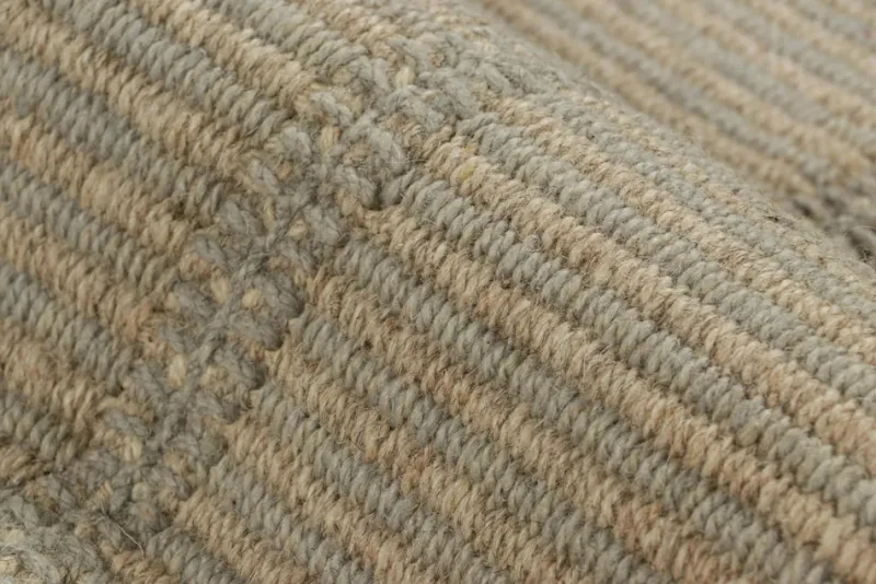 Pamono Kilim Rug with Light Blue and Beige Textural Stripes from R&K Principal Jahanshah Nazmiyal> Carpets & Textiles|Carpets & Textiles