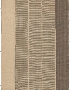 Pamono Kilim Rug with Textural Beige and Brown Stripes from R&K Principal Jahanshah Nazmiyal> Carpets & Textiles|Carpets & Textiles