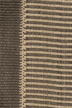 Pamono Kilim Rug with Textural Beige and Brown Stripes from R&K Principal Jahanshah Nazmiyal><noscript><img width=