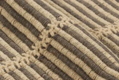 Pamono Kilim Rug with Textural Beige and Brown Stripes from R&K Principal Jahanshah Nazmiyal><noscript><img width=