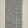 Hot Pamono Kilim with Black and Cream White Textural Stripes from R&K Principal Jahanshah Nazmiyal
