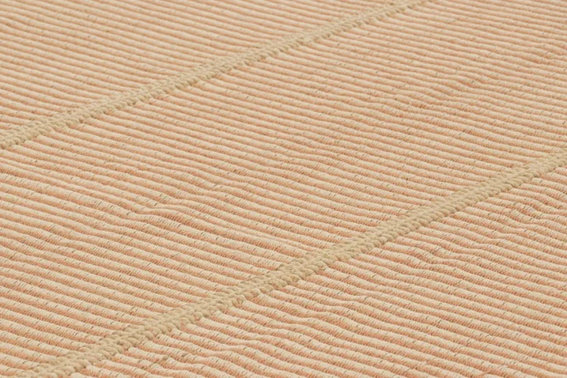 New Pamono Kilim with Textural Beige and Pink Stripes from R&K Principal Jahanshah Nazmiyal