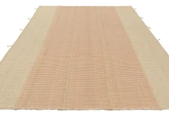 New Pamono Kilim with Textural Beige and Pink Stripes from R&K Principal Jahanshah Nazmiyal