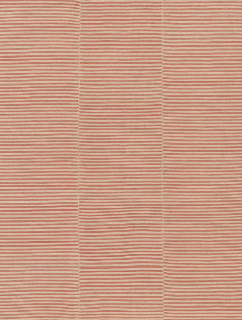 Pamono Kilim with Textural Beige and Orange Stripes from R&K Principal Jahanshah Nazmiyal> Carpets & Textiles|Carpets & Textiles