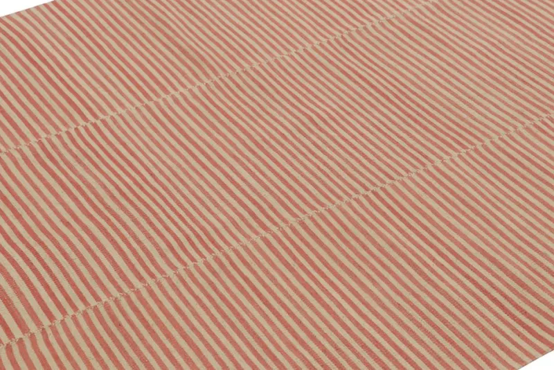 Pamono Kilim with Textural Beige and Orange Stripes from R&K Principal Jahanshah Nazmiyal> Carpets & Textiles|Carpets & Textiles
