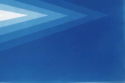 Hot Pamono Kind of Cyan, Geometric Blue Diamond Diptych, Cyanotype, 2025