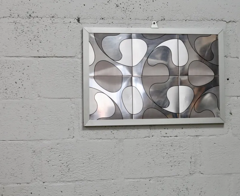 Hot Pamono Kinetic Painting Metal Plates, 1970s