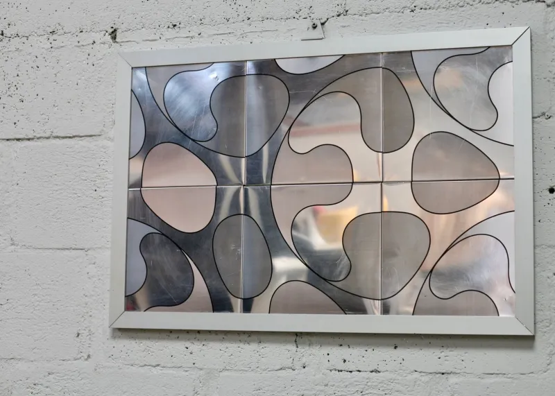 Hot Pamono Kinetic Painting Metal Plates, 1970s