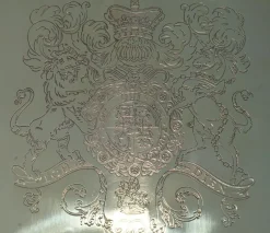 Best Pamono King George Auguseue Frederick Arms Gilt Sterling Silver-Plated Tray