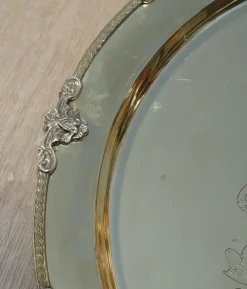 Best Pamono King George Auguseue Frederick Arms Gilt Sterling Silver-Plated Tray
