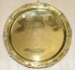 Best Pamono King George Auguseue Frederick Arms Gilt Sterling Silver-Plated Tray