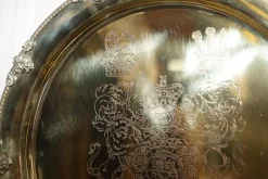 Best Pamono King George Auguseue Frederick Arms Gilt Sterling Silver-Plated Tray