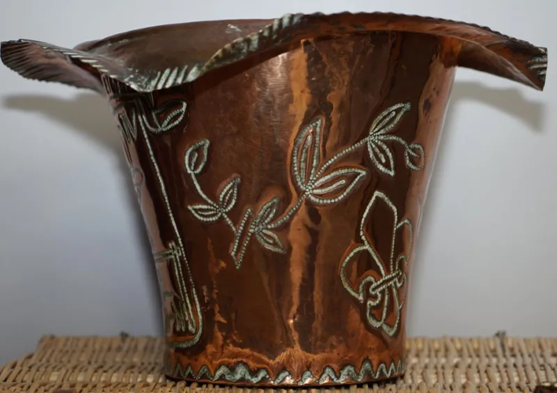 Discount Pamono King Henry IV Coat of Arms or Armorial Crest Ice Bucket in Copper