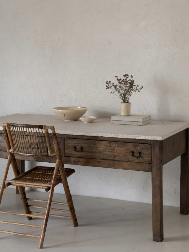Pamono Kitchen Counter with Stone Top> Worktables & Workbenches