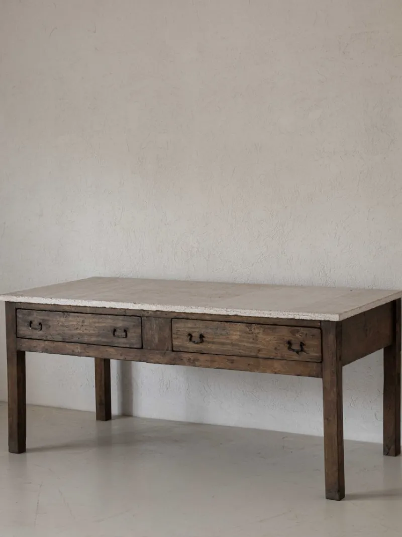 Pamono Kitchen Counter with Stone Top> Worktables & Workbenches