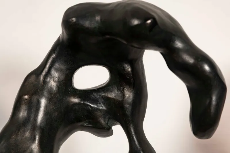 Pamono Klara Sever, Sculpture of a Woman in with Black Patina, 1979, Plaster> Abstraction|Sculpture