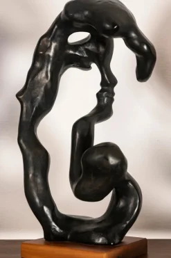 Pamono Klara Sever, Sculpture of a Woman in with Black Patina, 1979, Plaster><noscript><img width=