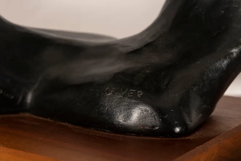 Pamono Klara Sever, Sculpture of a Woman in with Black Patina, 1979, Plaster> Abstraction|Sculpture