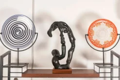 Pamono Klara Sever, Sculpture of a Woman in with Black Patina, 1979, Plaster><noscript><img width=