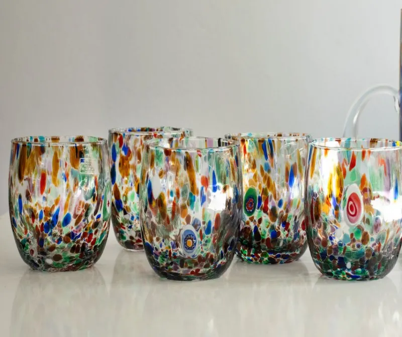 Pamono Klimt Murano Glasses by Mariana Iskra for Ribes Studio, Set of 6> Tabletop|Glassware